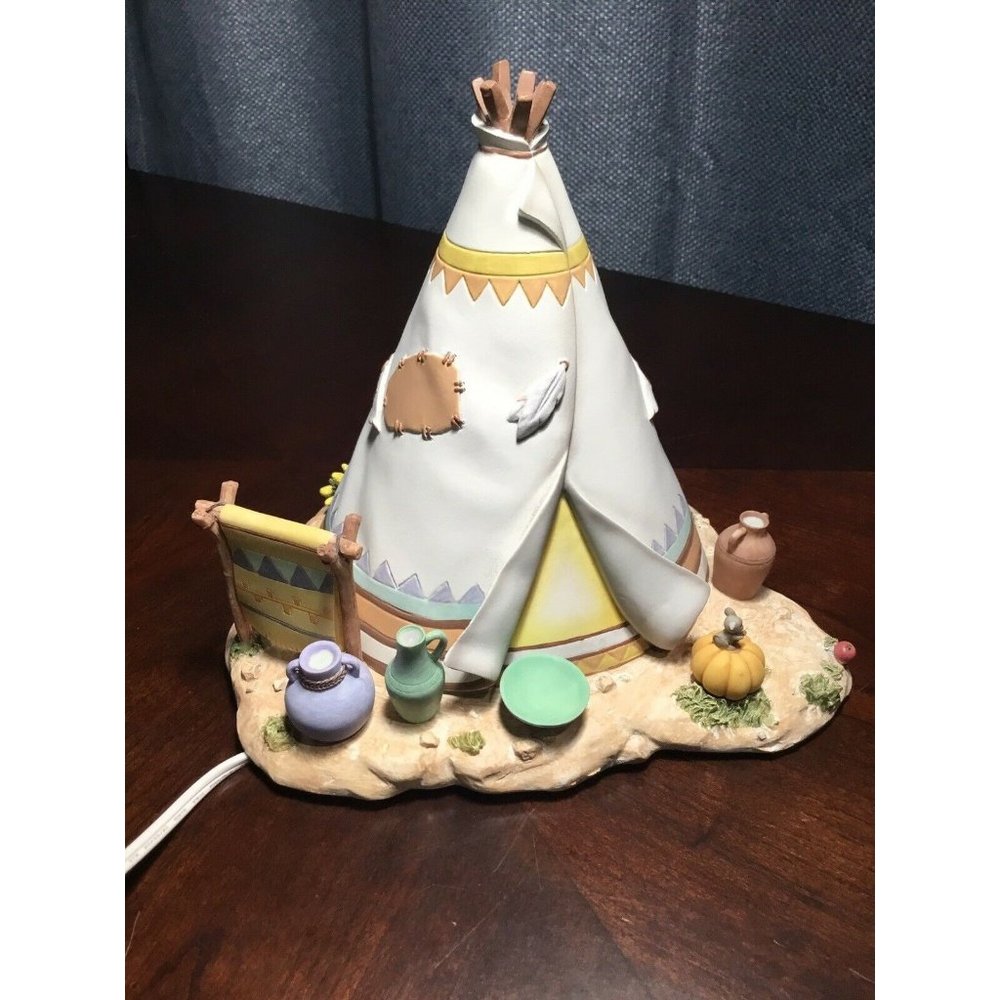 *RARE* 2006 Precious Moments "Joyous Are We Teepee" 1st Thanksgiving Village
